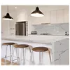 Crystal White Quartz Granite Peninsula Kitchen Countertop with Competitive Price