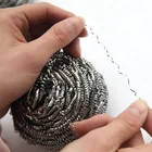 40G*10pcs Big Pack Low Price AISI 410/430 Kitchen and pot cleaning stainless steel wire scourer metal dish scrubber