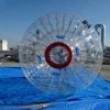 Adult size human bowling ball clear zorb inflatable ball with color ropes