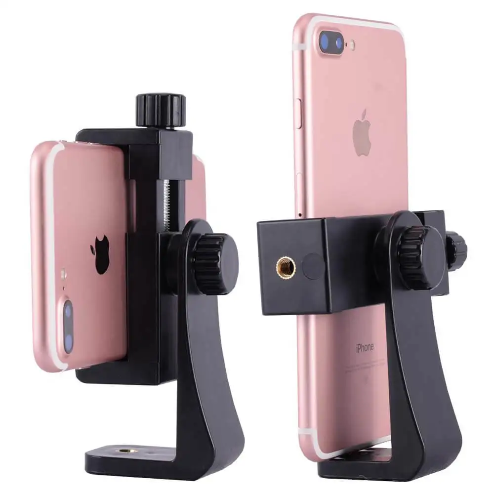 2020 Ightpro Universal Cell Phone Tripod Mount Clamp Clip Adapter Holder Vertical 360 Rotation