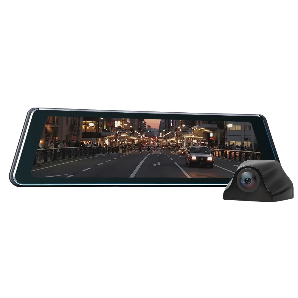 Backup Camera R0011 9.88/'/' Dual Lens Touch Rear Mirror Dash Cam Video Recorder
