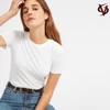 2018 New Trendy Logo Printed Women Organic Cotton T shirt In White
