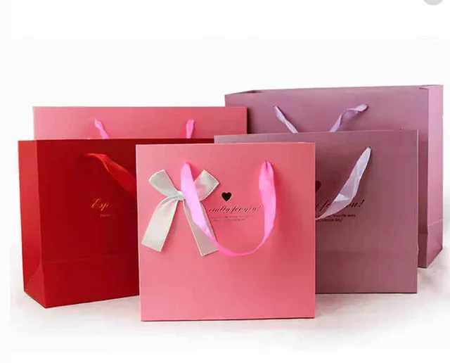 2018 fashional business gift bag stereo paper bag