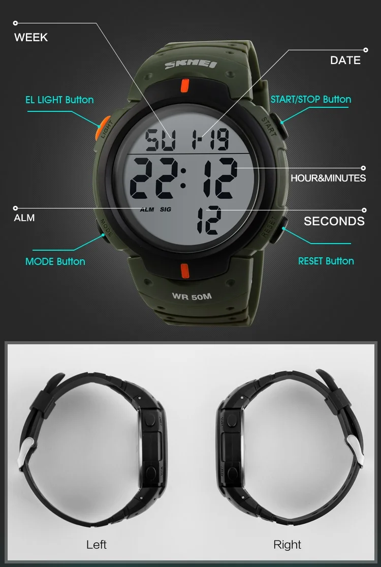 skmei 1068 watch instructions