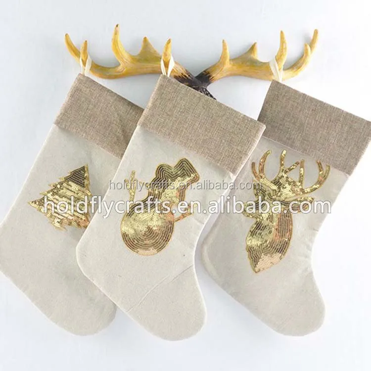wholesale monogrammed christmas stocking plaid dog christmas paw