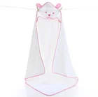 Woven Towel Woven Kids Towels Hooded Applique Woven Organic Cotton Hooded Towel For Kids