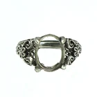 Beadsnice thai sterling silver base cabochon stone ring prong setting for diy jewelry ID 31745