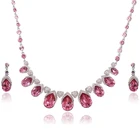 63908 bridal fashion latest design xuping wedding luxury crystals from swarovski jewelry set, necklace earring set