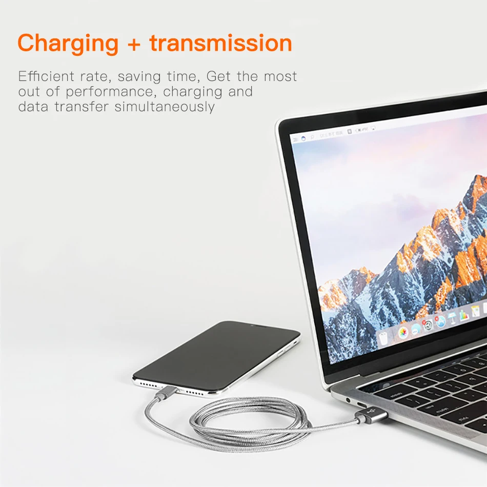 1M 2.2A Nylon Braided USB Charging Data Cable For IOS Android Type c 8 Pin Fast Charge Cables - ANKUX.COM