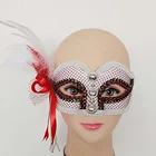 2019 New Design Feather Mask For Party Half Face Masquerade Mask