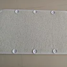 pvc loofah anti-slip bath mat shower rug with 8 or more suctions at the back