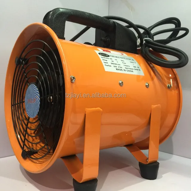 portable flexible air duct with duct fan