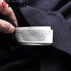 center folded heat seal metal logo clothing label