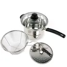 Durable high quality kitchen accessories stainless steel basket cooking pans pasta pot