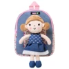 COOLDOT Plush Backpack Cute Toy Toddler Bag with Removable Stuffed Doll A Great Gift idea for Girls Ages 3+
