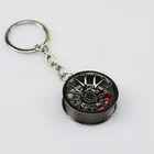 HellaFlush Car Wheel Hub Rim Metal Keychain with disc brake / Creative Accessories Auto Part Car Keyring