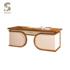 Simple modern solid wood furniture bookshelf kids study table