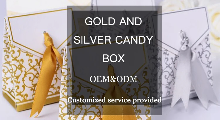 high quality luxury foldable sweet wedding candy gift box with