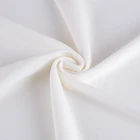 Plain dye milk white 100% polyester knitted korea ity woman tops dresses fabric price per meter