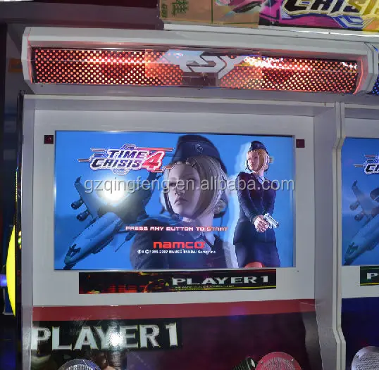 Qingfeng game machine coin pusher hot sale 52 inch LCD shooting game time crisis 4 arcade machine