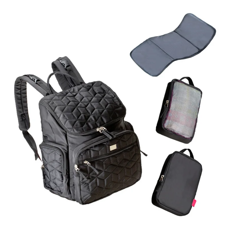 Baby Diaper Bags Anti Theft Multifunction Nappy Pad Mummy Travel Baby Care Milk Bottle Insulation Bag Portable Backpack BB6013 (3)