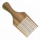 Hot Sale Wide Tooth Afro Hair Pick Comb Wood Hair Extension Brush Pick Comb