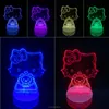 3D effect hello kitty shaped USB dimmable night light