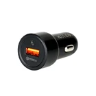 High end mobile usb accessories qc 3.0 12v car charger one socket for bluetooth power bank