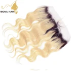 Wholesale top quality blonde Brazilian hair extensions no tangle no shed 1b 613 frontal