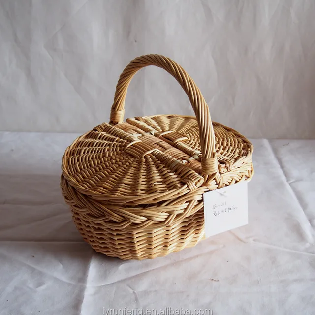 handmade willow wicker picnic basket from linyi