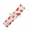Travel Portable Drawstring Watermelon Pattern Cotton Linen Bag Pouch For Drinking Straw,Cutlery Set, Knife, Fork, Spoon