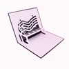 Paper craft piano theme pop up greeting card designs