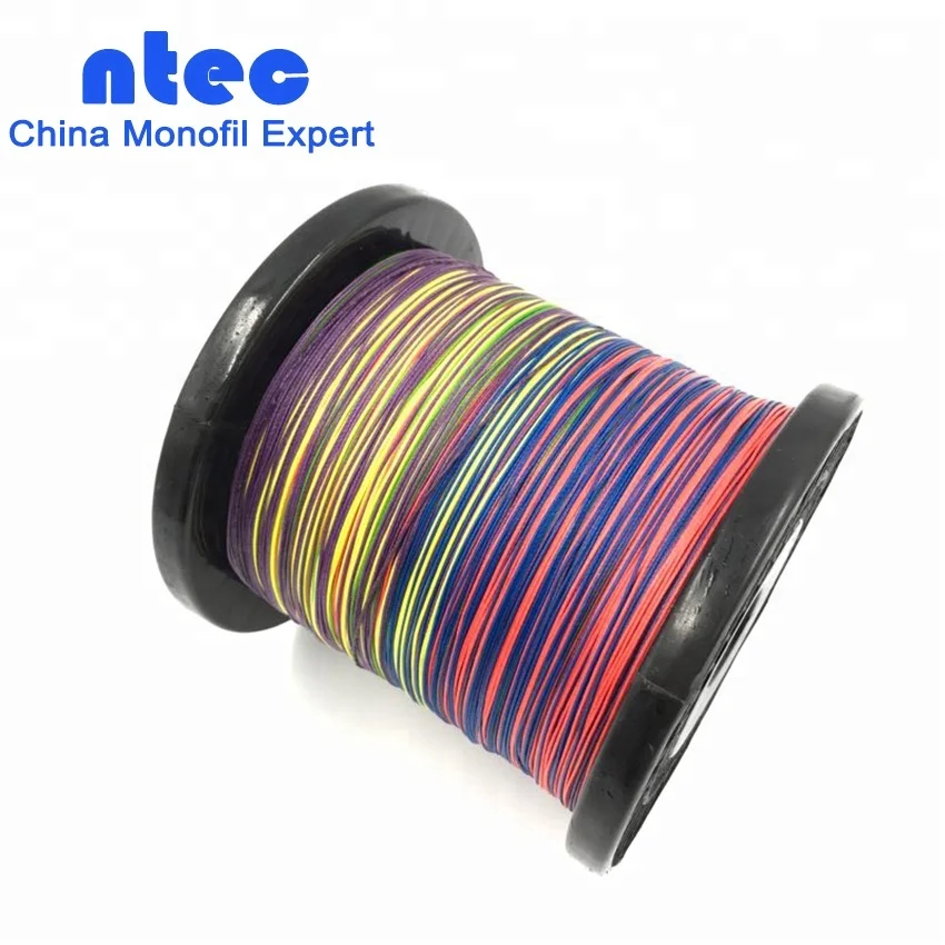 colorful sea fishing line pe braided 4 strands fishing line