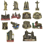 Wholesale home kitchen decor famous country 3D fridge metal magnet for sale