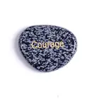 Holy Gift Engraved SNOWFLAKE Word Palm Stone Pocket Inspiration Wish Worry Loyalty Stones