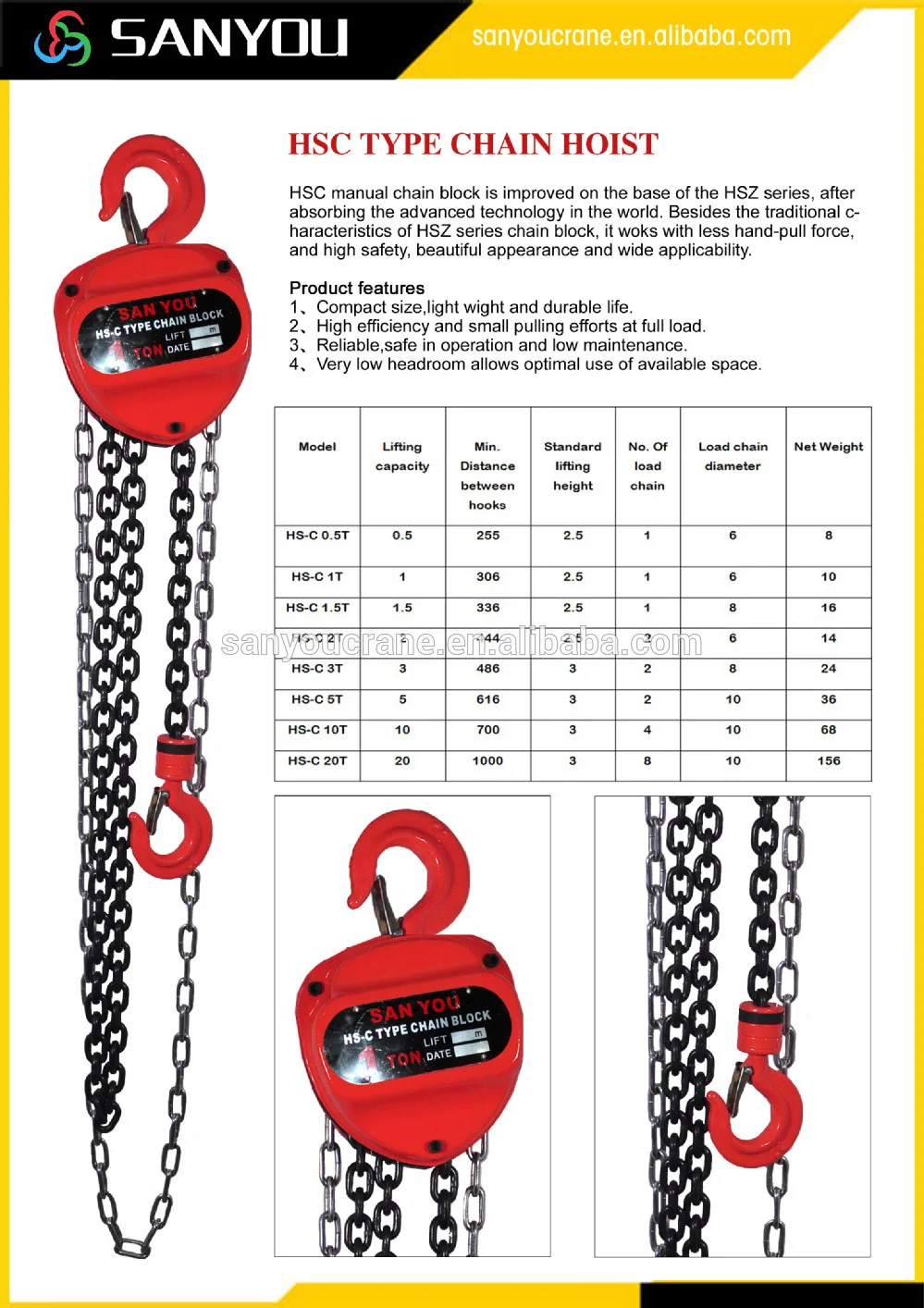 Manual Lifting Equipment Chain Block With Load Hook Buy Chain Block