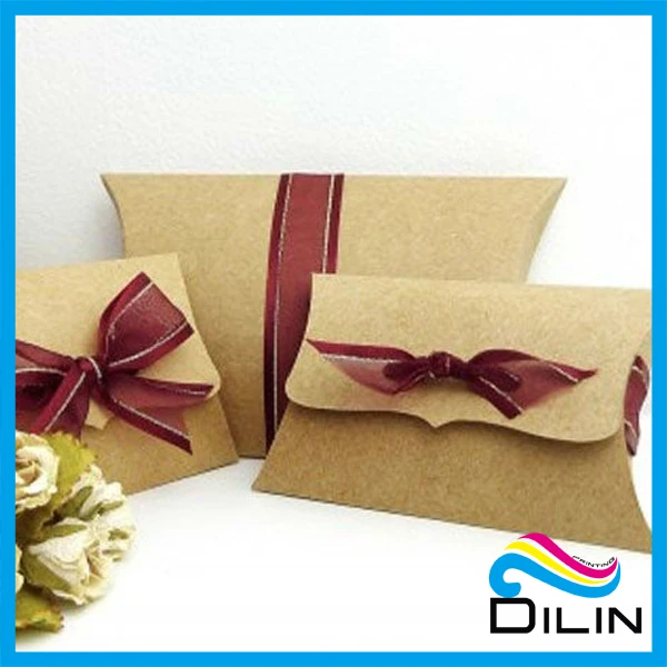 brown kraft hair extensions packaging box wig paper gift pillow