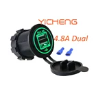 12V 24V DC Auto BUS USB Socket Dual 5V 2.4A 4.8 amps 4.8A Car Charger