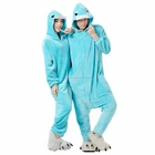 custom make adult blue monster animal onesie pajamas