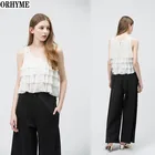 ORHYME New fashion Reliable Quality Ladies Plain Dyed Sleeveless Chiffon sleeveless chiffon