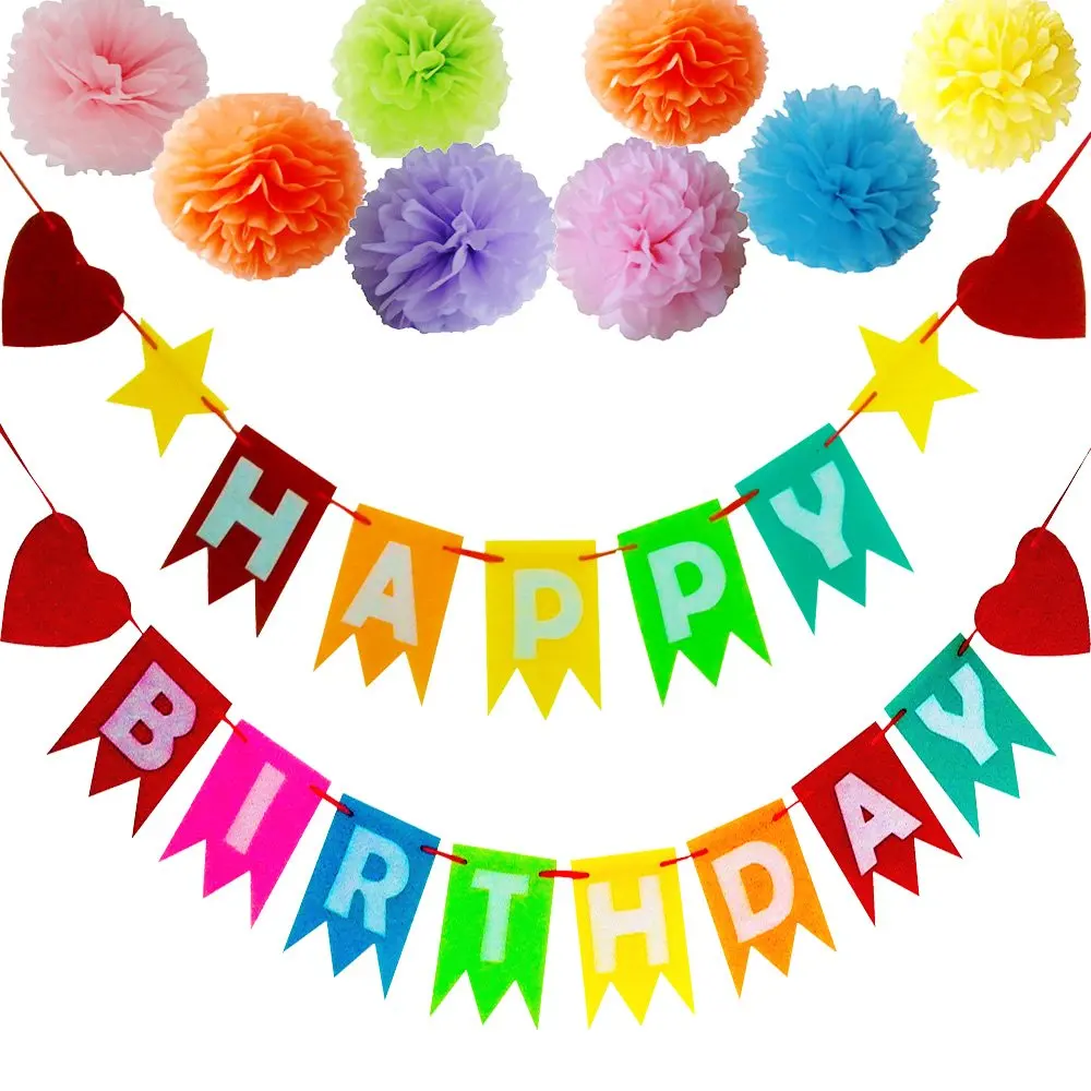 paper pom poms flower, birthday party decorations, birthday