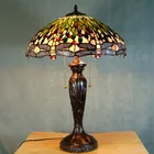 TFT-1360 Tiffany stained glass Style Dragonfly hand-made luxury glass table lamp