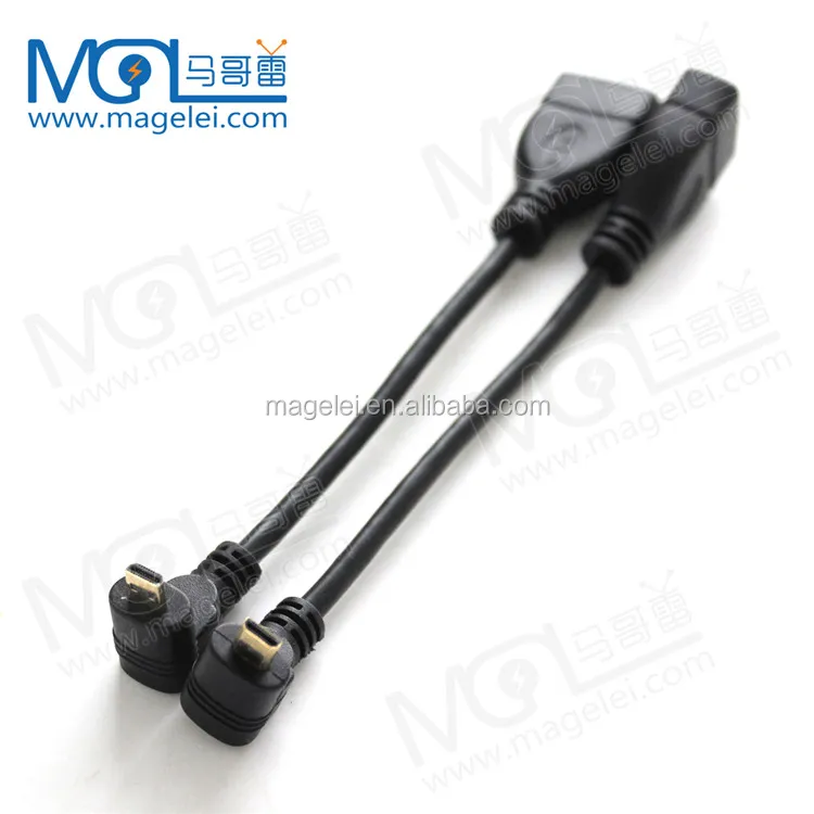 90 Degree Up angled Micro HDMI Male to Micro HDMI Female Adapter Cable - ANKUX.COM