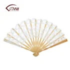 High quality concrete home decor custom printed wedding lace bamboo hand fan