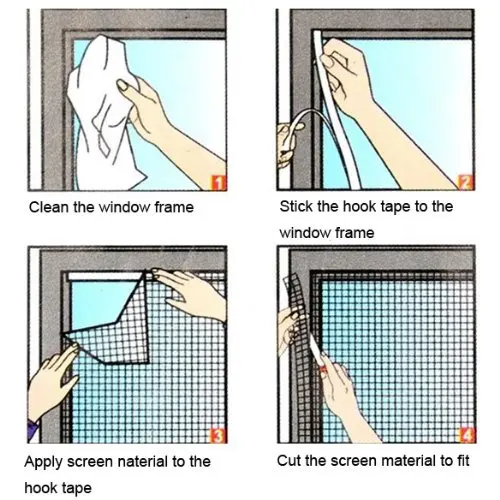 DIY Insect Fly Bug Mosquito Door Window Net Mesh Screen Curtain Protector Flyscreen Worldwide Free Shipping