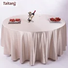 Banquet Wedding Table Cover Hotel Round Rose Gold Table Cloth