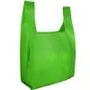 Custom Logo Cheap shopping foldable heat seal vest non woven t-shirt tote bag