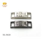 Factory wholesale metal brand name label for clothings and bags