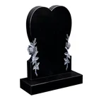 Custom Granite Grave Marker Black Heart Headstone