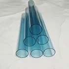 Round Outside Diameter 16mm 20mm 30mm 50mm Transparent Clear Blue Color Pc Plastic Tubes With End Cap